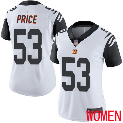 Cincinnati Bengals Limited White Women Billy Price Jersey NFL Footballl 53 Rush Vapor Untouchable